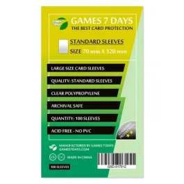Протекторы Games7Days (70 х 120 мм) Large Size Standart (100 шт)